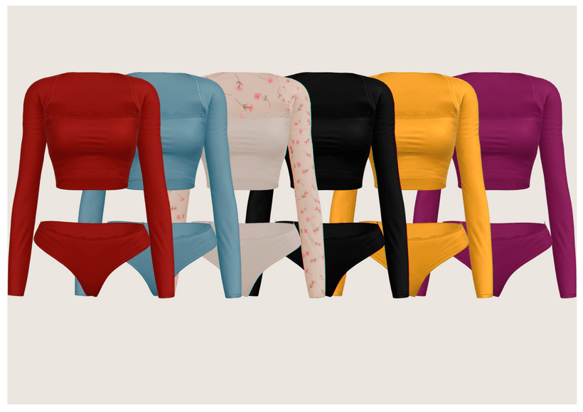 Галерея мода Сет пижам Sleepwear Mini Set #2